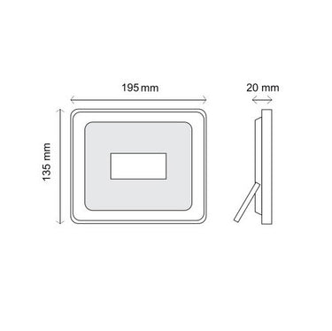Vivida proiettore esterno 50w 4000k 4000lm ip65 Vivida luce Lampade da esterno